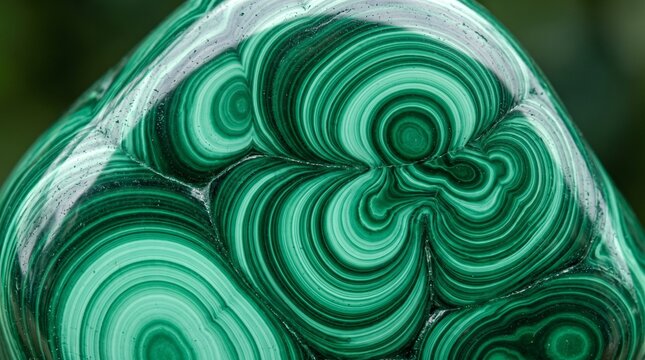 Close up macro shot of green malachite mineral stone with beautiful natural wavy patterns illustration