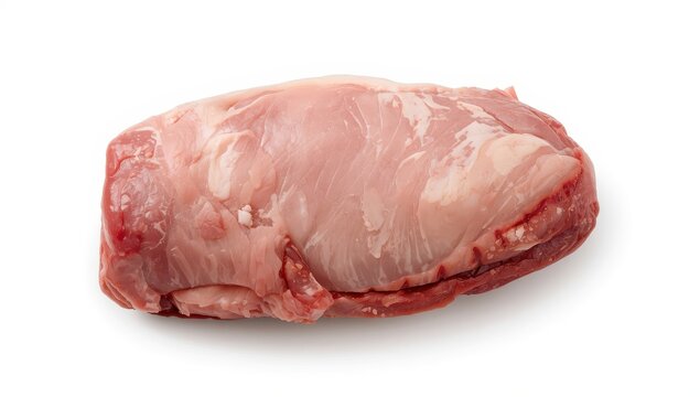 Pork shoulder on a white backdrop.