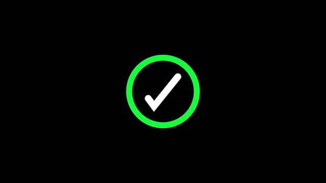 check mark icon animation. tick mark icon animation.
