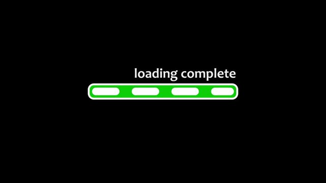 Digital loading bar displays system database processing percentages complete, Interactive loading bar monitors software installation data updates Software. simple loading icon animation.