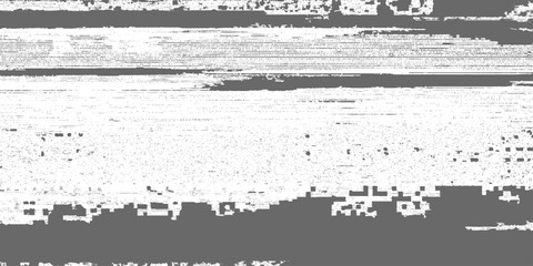 Fototapeta premium Minimalist abstract glitch art, black horizontal distortion lines on a white background, digital noise texture, high contrast, modern monochrome aesthetic. paint wall texture vector.