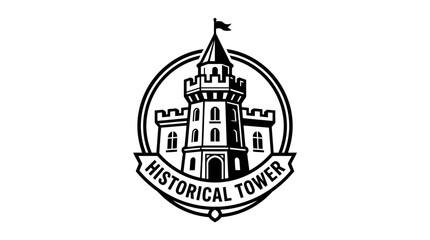 Vintage Historical Tower Logo Icon © m