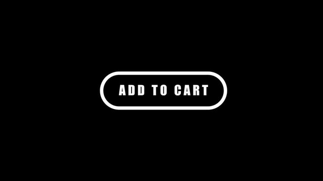Animated Add To Cart text inside white oval frame on black background.
