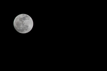 Luna su Cielo Nero Notturno © Gia