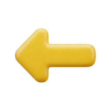 Bright yellow left-pointing arrow icon with rounded edges