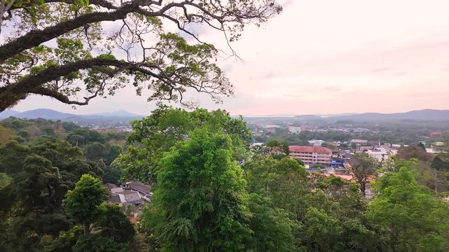 Scenic Tropical Panorama Of Ranong Southern Thailand
