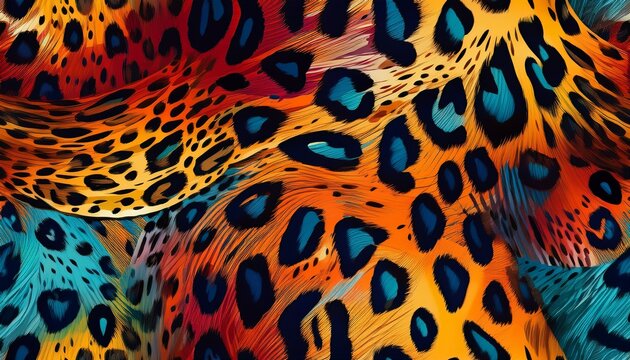 vibrant leopard pattern creating a seamless background texture for diverse design applications seamless leopard