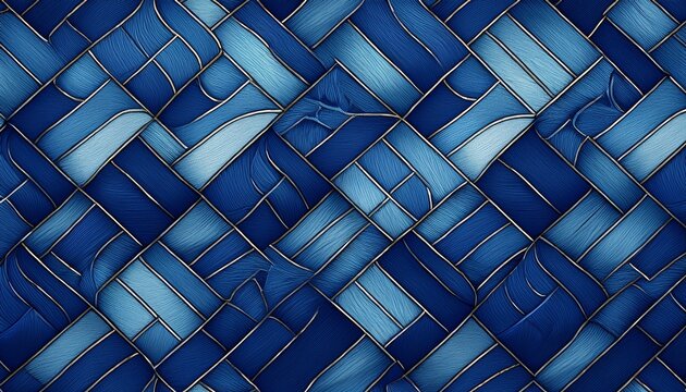elegant blue tile pattern featuring a seamless design with varied textures in a modern style denim pattern