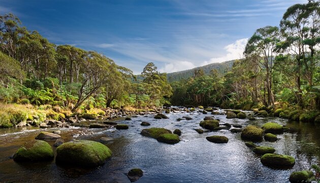Nive River In The Central Highlands Of Tasmania
