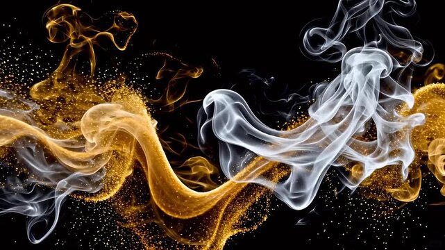 Abstract swirling smoke patterns