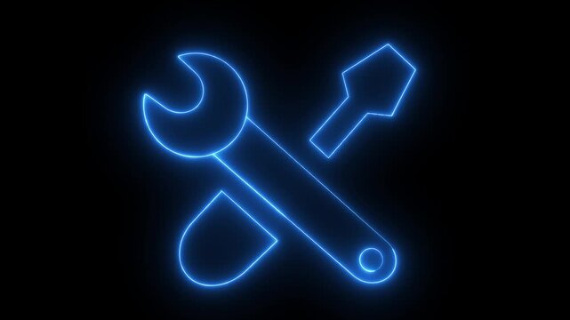 repair, technical support, maintenance service icon. tools icon.Screwdriver Wrench.