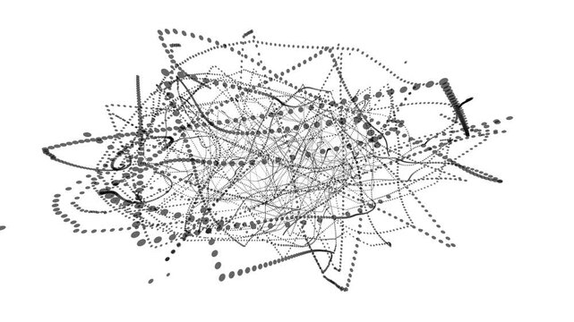 Energetic Random Tangled Lines Seamless Loop.
A high-energy, seamless looping background featuring a complex and chaotic web of random black lines on a white canvas. 