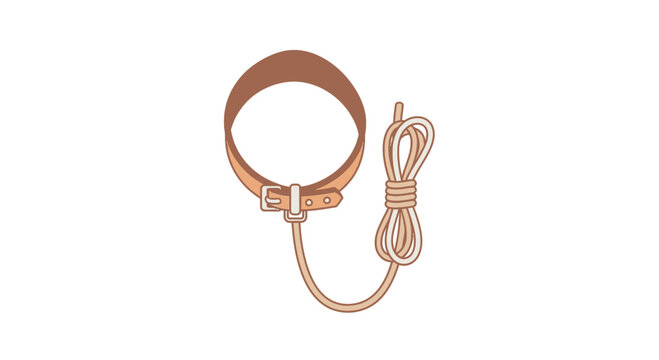 Leather wrist restraint with rope