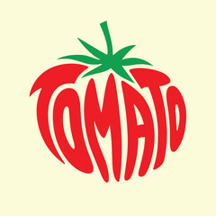 Tomato Shape Logotype with Typography © new
