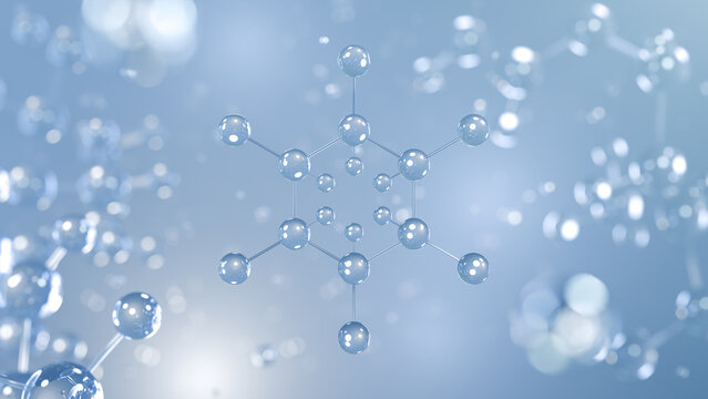 lindane molecular structure 3d, antiparasitic agent structural chemical formula view from a microscope