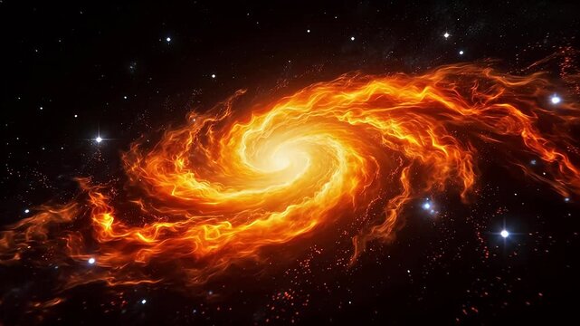 Spiral galaxy in space