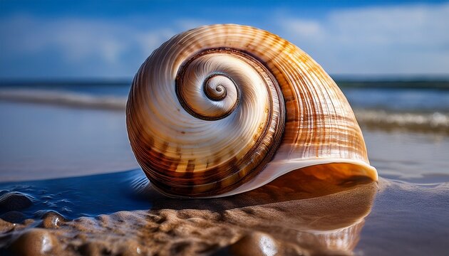 mesmerizing natural spiral of an ancient marine shell captured with meticulous detail revealing its timeless beauty and intricate geological formation
