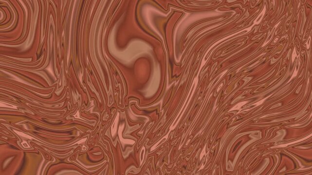 Rustic Terracotta Clay Marbling Display Layout Organic Copper Bronze Metallic Fluid Movement Texture Loop