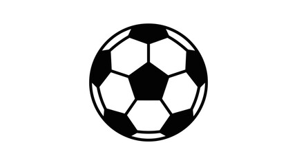 Fototapeta premium Classic soccer ball icon with pentagon pattern