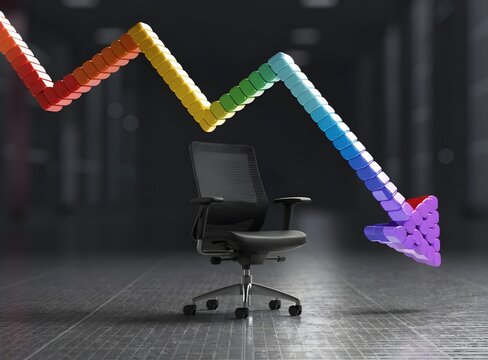 business graph on a table