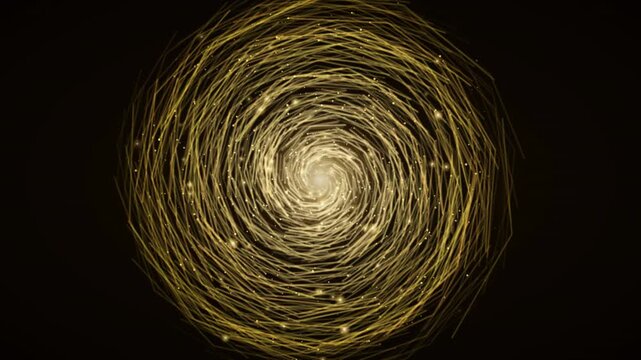 Golden Magic Embers Spinning into a Vortex Glowing Fairy Dust