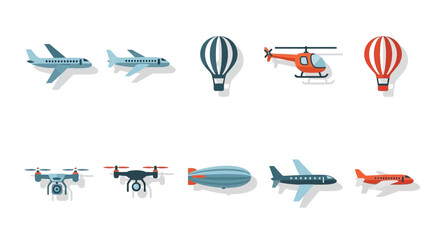 Collection of Various Aircraft and Airships. © Afif