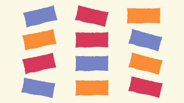 Vibrant paper vector banners float in air against pastel background