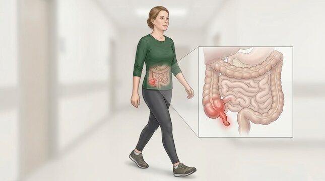 Understanding the human digestive system through a walking figure