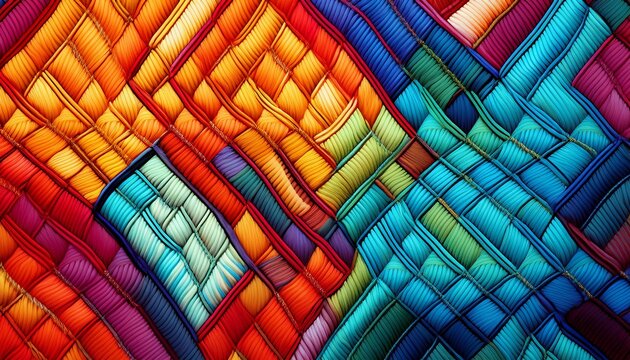 abstract woven fabric colorful pattern for background