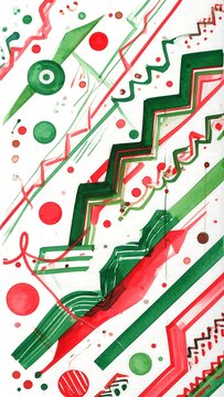 Red  Green Abstract.