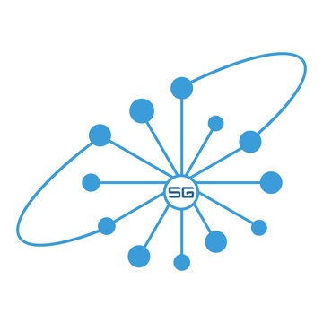 5G Wireless Network Signal Logo Icon