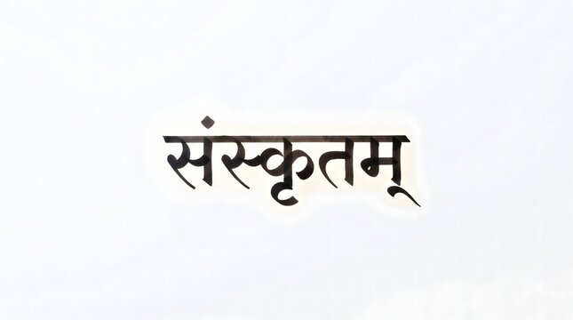 Sanskrit language calligraphy script.