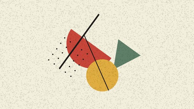 Animation of Bauhaus Geometric Grid