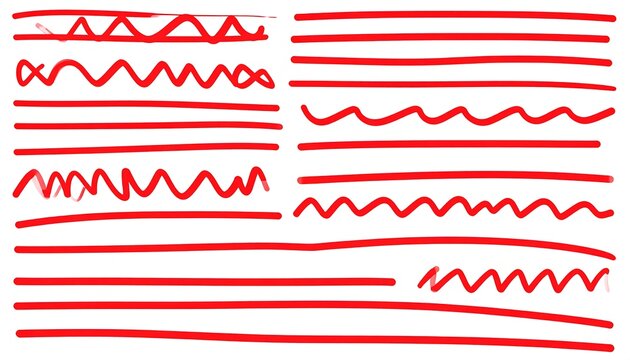Red abstract lines.