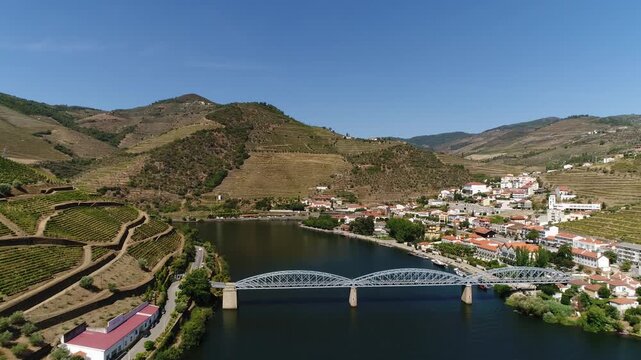 Aerial View of Douro Valley Wine Region, Portugal