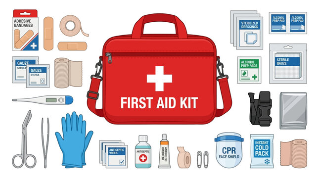 Complete First Aid Kit with Essential Medical Supplies for Emergency Health Care and First Response