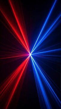 Red and Blue Laser Beams.