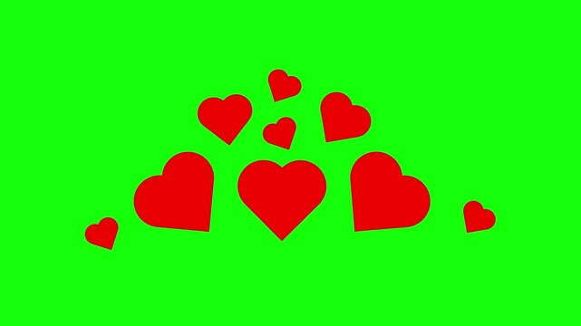 love animation on green screen