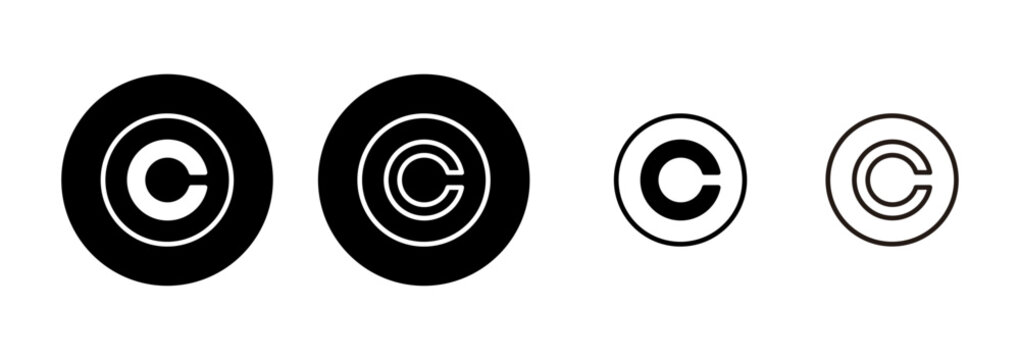Copyright icon logo design. copyright sign and symbol