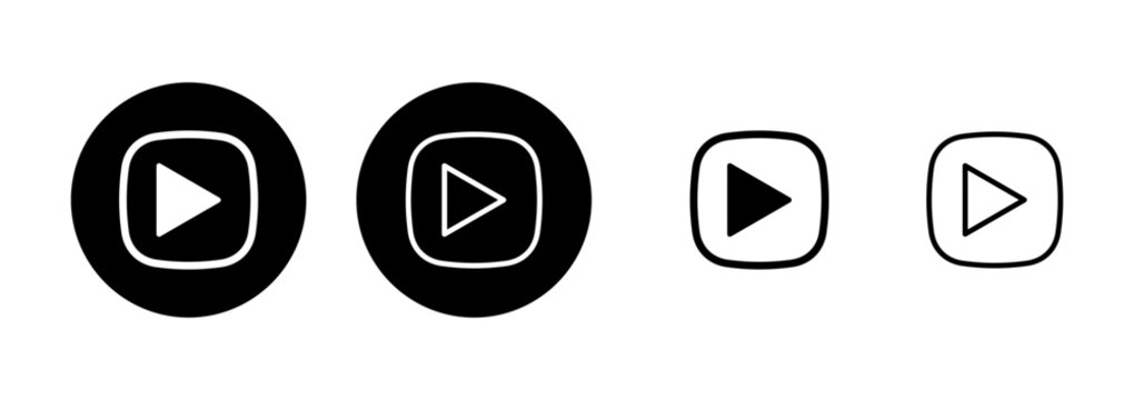 Play icon logo design. Play button sign and symbol