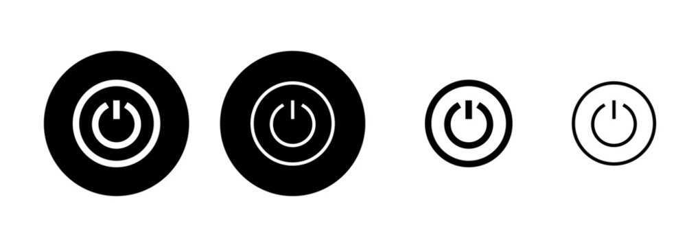 Power icon logo design. Power Switch sign and symbol. Electric power
