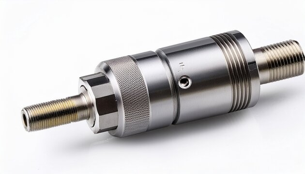 precision metal drill chuck adapter on a white background