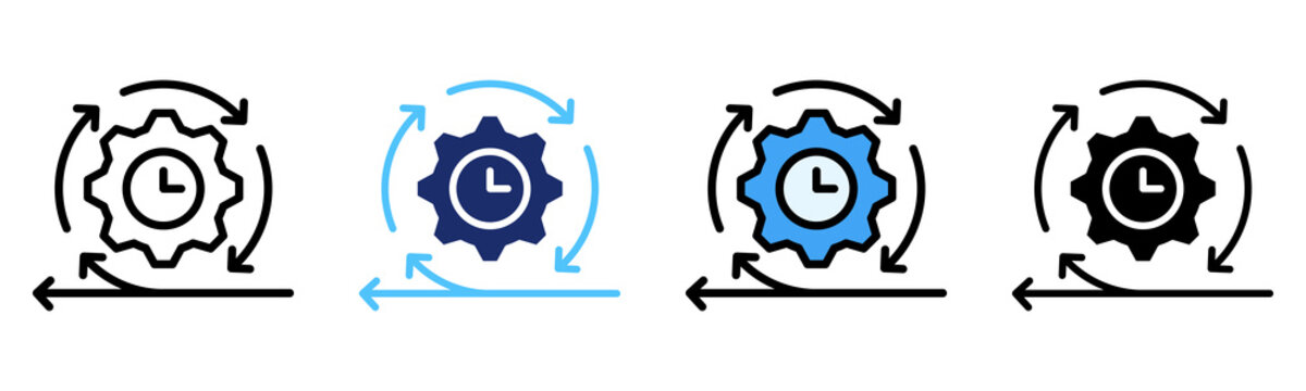 Agile Methodology Icon Multiple Style Collection Set 