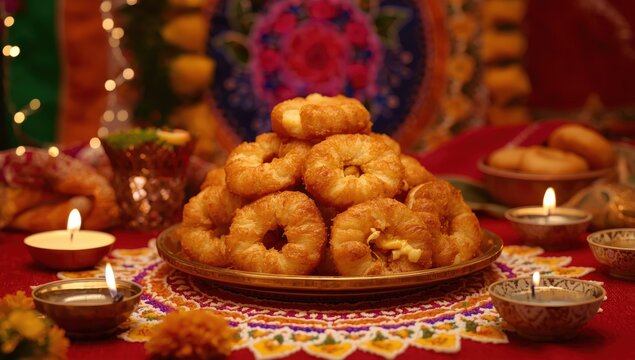 Imarti, also called Amriti, Omriti, Jahangir, Jalebi, or Jaangiri, is a deep-fried sweet made from Vigna Mungo flour in a circular shape.