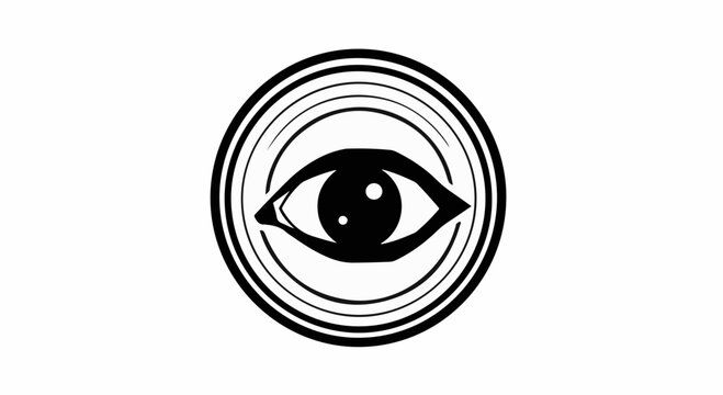 Stylized eye icon with concentric circles representing vision and perception