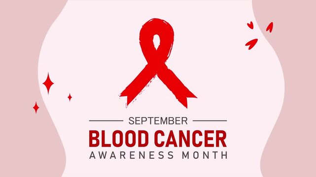 Blood Cancer Awareness September Motion Graphics Background