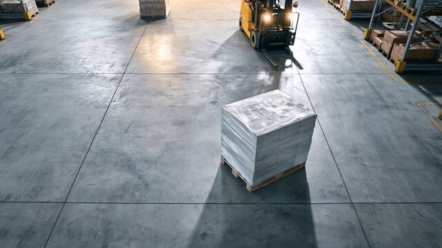 Premium Warehouse Shipment Ready for Delivery with Large Clean Copy Space