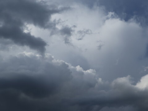 Dark Thunderclouds with Bright Sunlit Cloud Edges