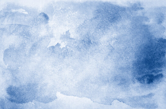 Abstract blue background in watercolor style