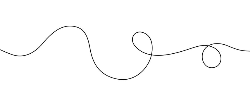 continuous line scribble decorative divider vector icon